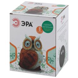 ERAFYS01-11 ЭРА Эра Садовый светильник Филин рыжий на солнечной батарее, полистоун, 13 см | Садовые декоративные светильники