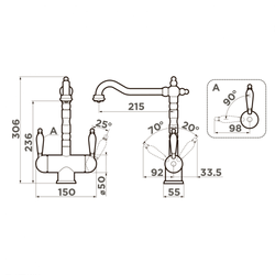 Кухонный смеситель Omoikiri Amagasaki-AB