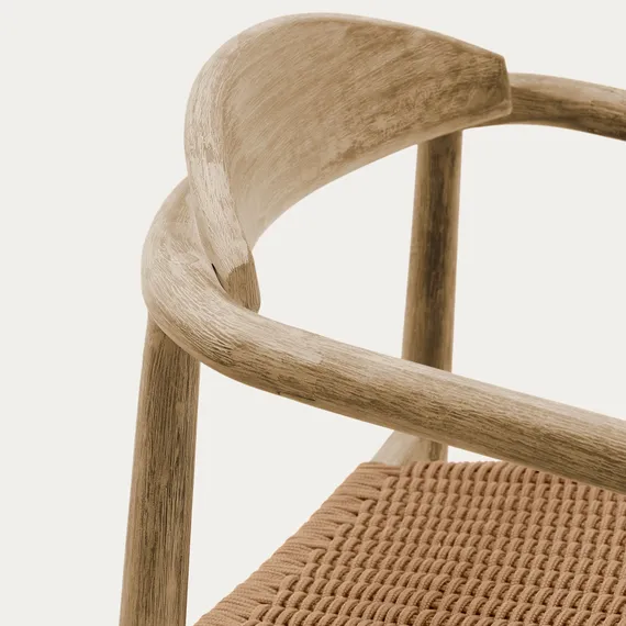 Стул Glynis массив эвкалипта с бежевым сиденьем