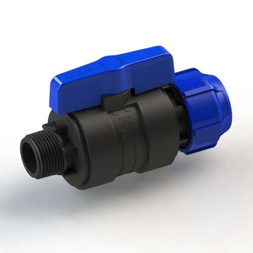 Кран шаровой обжим - наруж 25 - 1/2 ПЭ PN16 SPEKTR