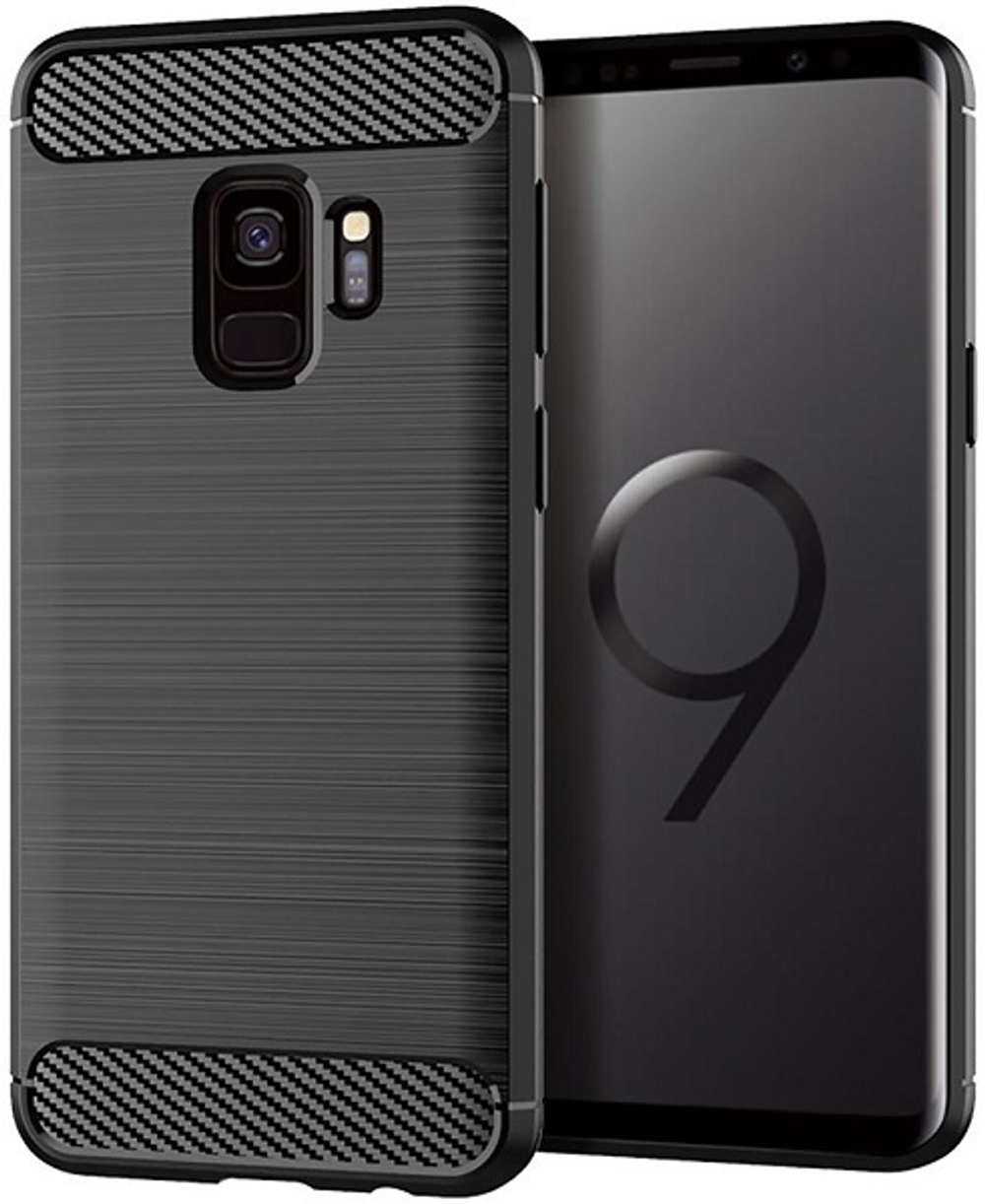 Чехол для Samsung Galaxy S9 цвет Black (черный), серия Carbon от Caseport