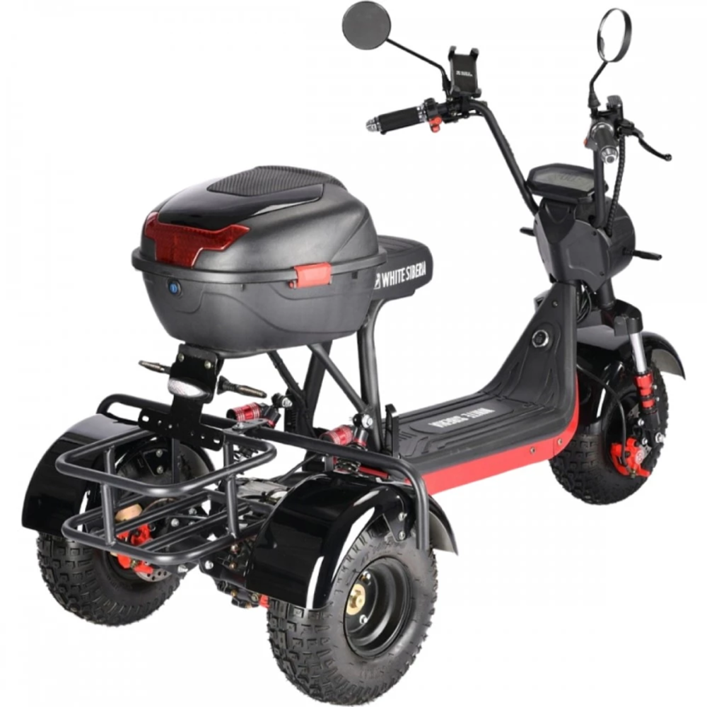 Электроскутер CityCoco WHITE SIBERIA TRIKE MINI 1500W Черный