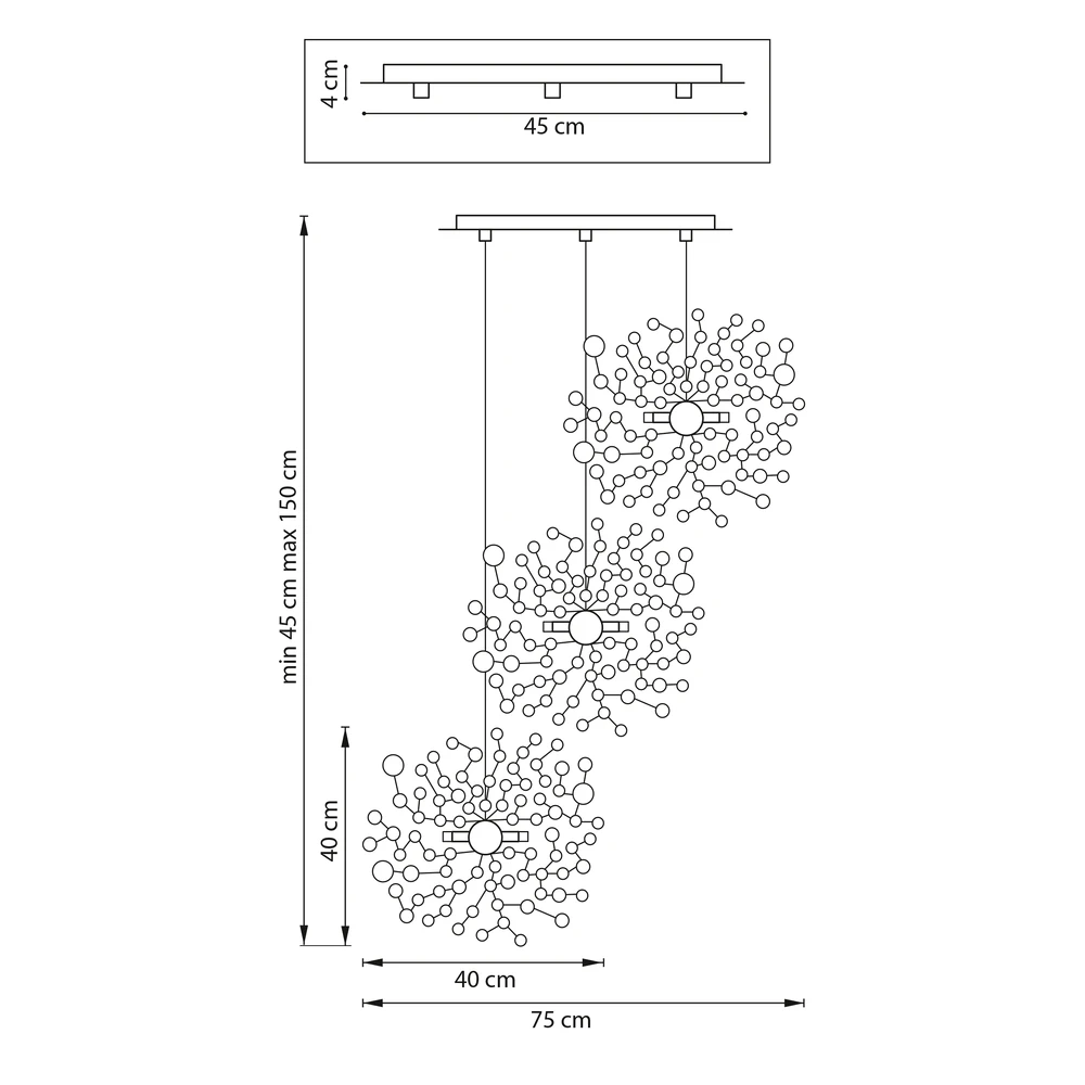 Подвесная люстра Lightstar EXTRA L3PR721134