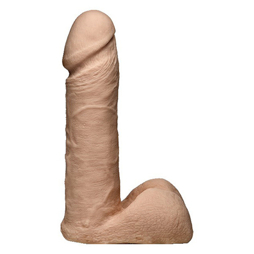 Ультра реалистичная насадка-фаллоимитатор 18,4см с мошонкой для страпон-систем Doc Johnson Vac-U-Lock Ultraskyn Cock Vanilla 1015-21-BX