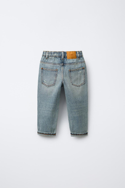 ZARA ДЖИНСЫ BAGGY, ВЫЦВЕТШИЙ СИНИЙ