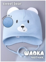 Шапка для детей с ушками на осень