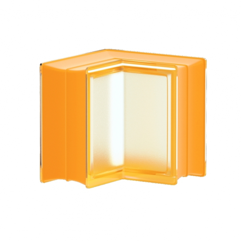 Угловой стеклоблок желтый Mini Classic