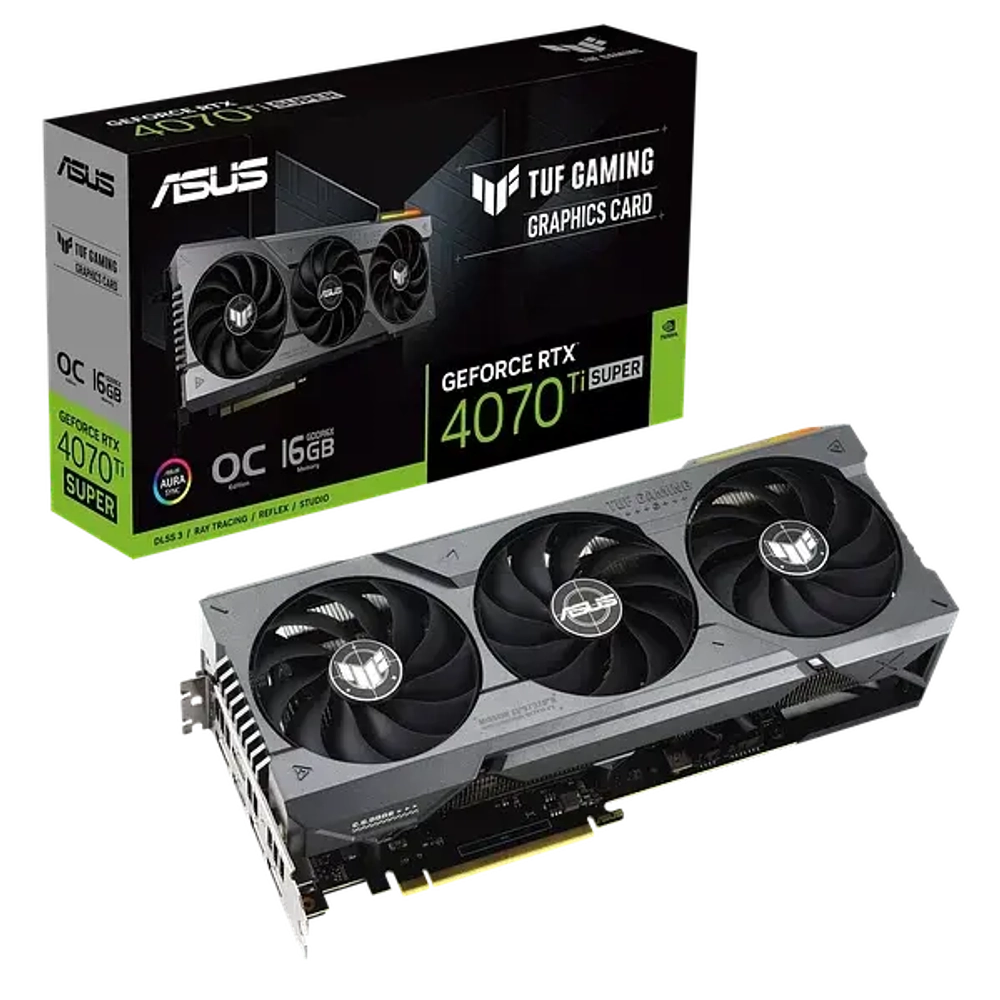 Видеокарта ASUS GeForce RTX4070Ti SUPER OC, 16GB GDDR6X 256-bit 1xHDMI 3xDP DUAL-RTX4070TIS-O16G