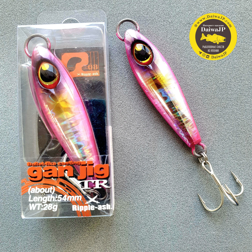Пилькер TSURUGIYA GAN JIG 28g Pink Silver