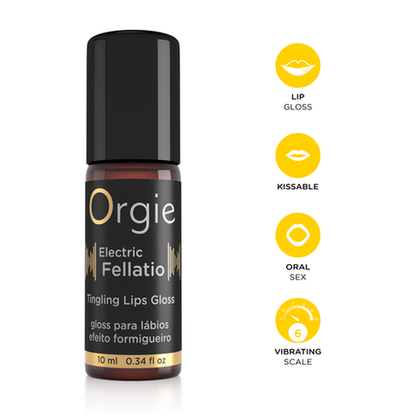Блеск для губ Orgie Electric Fellatio с вибрирующим эффектом, 10 мл