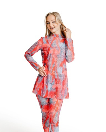 Купальник буркини с капюшоном "Медуза Pink"