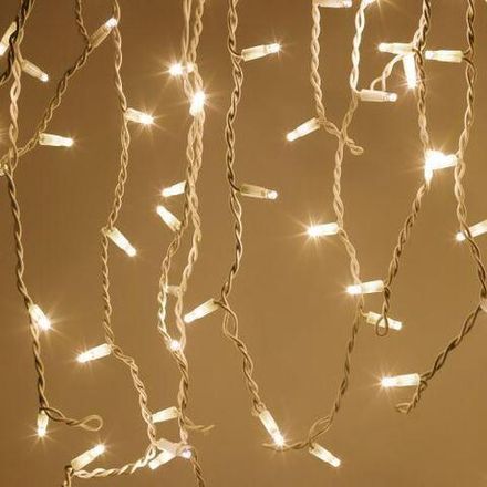 Гирлянда светодиодная "Занавес" 3х2м 600LED тепл. бел. IP65 220В бел. мерцание провод бел. каучук Эра Б0051892