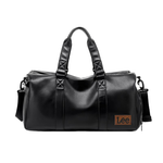 Lee PVC Leather Travel Bag Unisex Black