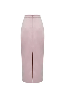 Юбка-карандаш атласная розовая
