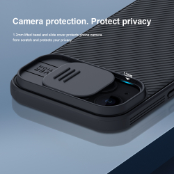 Чехол усиленный с защитной шторкой для камеры от Nillkin на iPhone 15, серия CamShield Pro Case