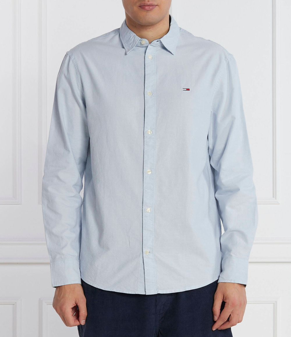 рубашка classic oxford Tommy Jeans - голубой(DM0DM15408)