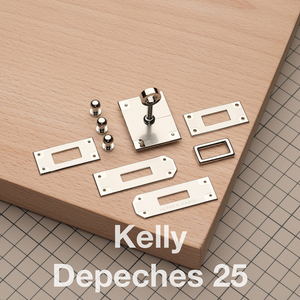 Kelly Depeches 25 // Комплект фурнитуры из нержавеющей стали, цвет серебро, с логотипом