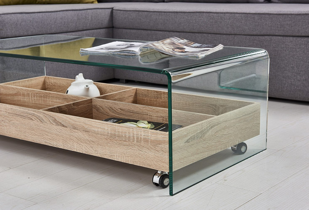 Стол журнальный F-GW606 прозрачный