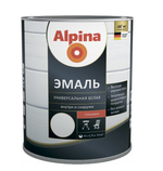ЭМАЛЬ АЛКИДН. ALPINA ЭМАЛЬ УНИВЕР БЕЛАЯ ГЛЯНЦ. 0,75Л/ 0,83КГ