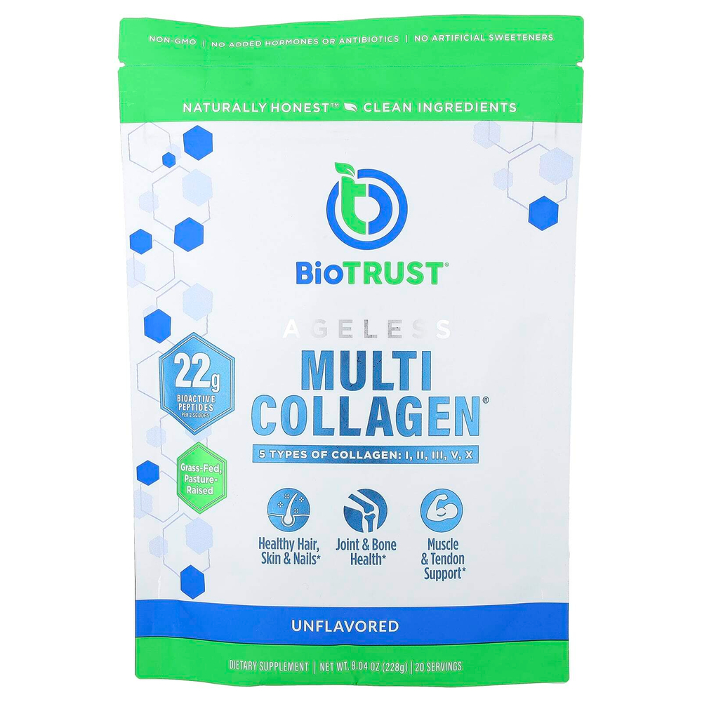 BioTRUST, Ageless Multi-Collagen®, без добавок, 228 г (8,04 унции)