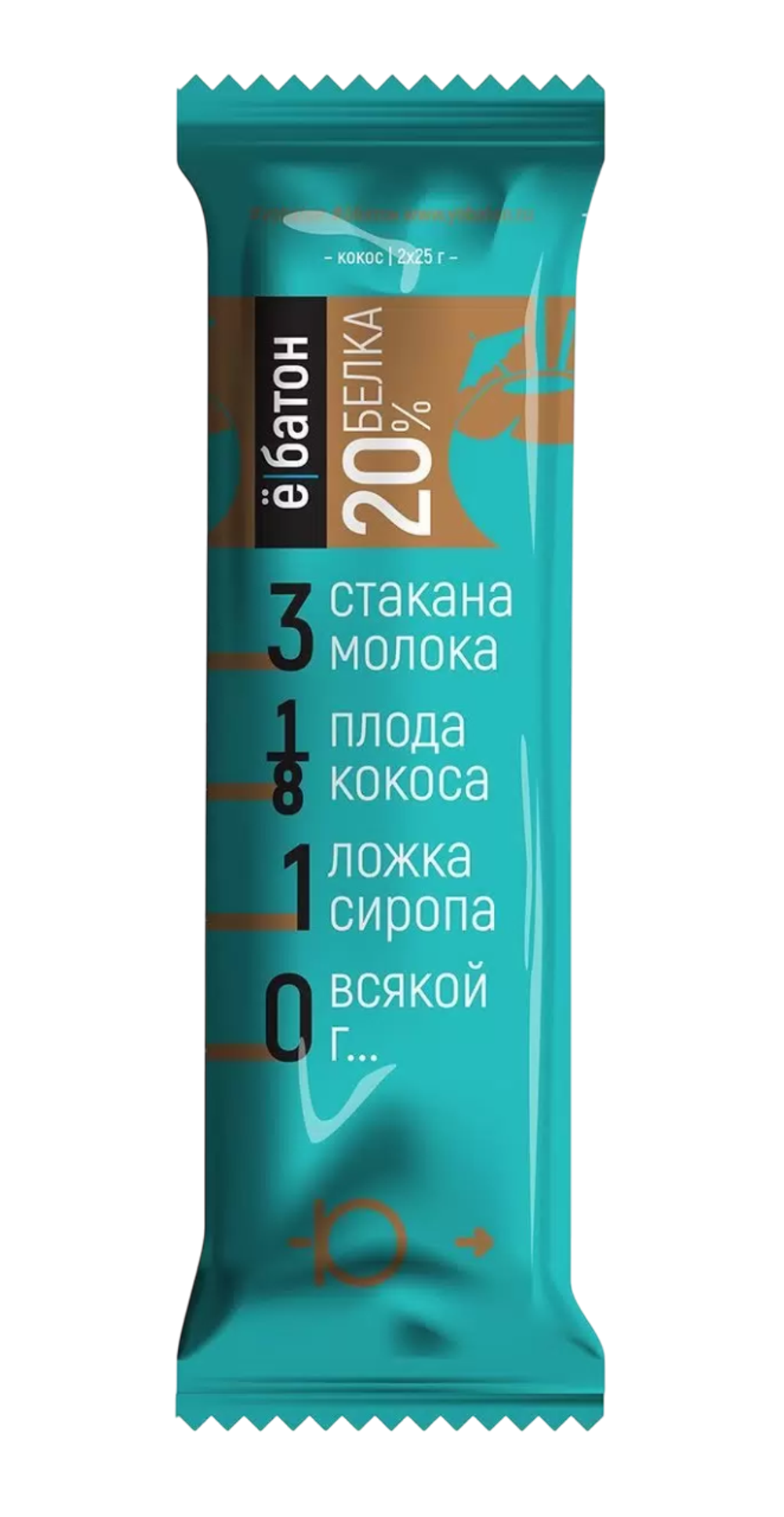 Ёбатон Протеиновый батончик 50г (25г*2) 1 шт