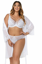 Соблазнительный бюстгальтер с мягкой чашкой и декоративными бретелями (Размер: 75C) (Цвет: черный)