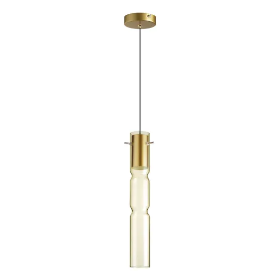 5059/5LA PENDANT ODL24 385 золотой/янтарный/металл/стекло Подвес LED 5W 3000K SCROW