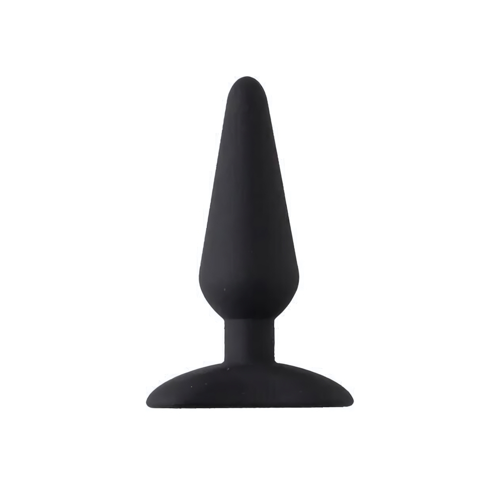 Черная анальная пробка Unicorn S - 9,5 см. (Цвет: черный)