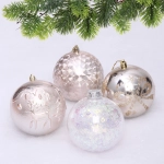 Новогодние шары «Сказочное королевство» 10 см (набор 8 шт), Шампань