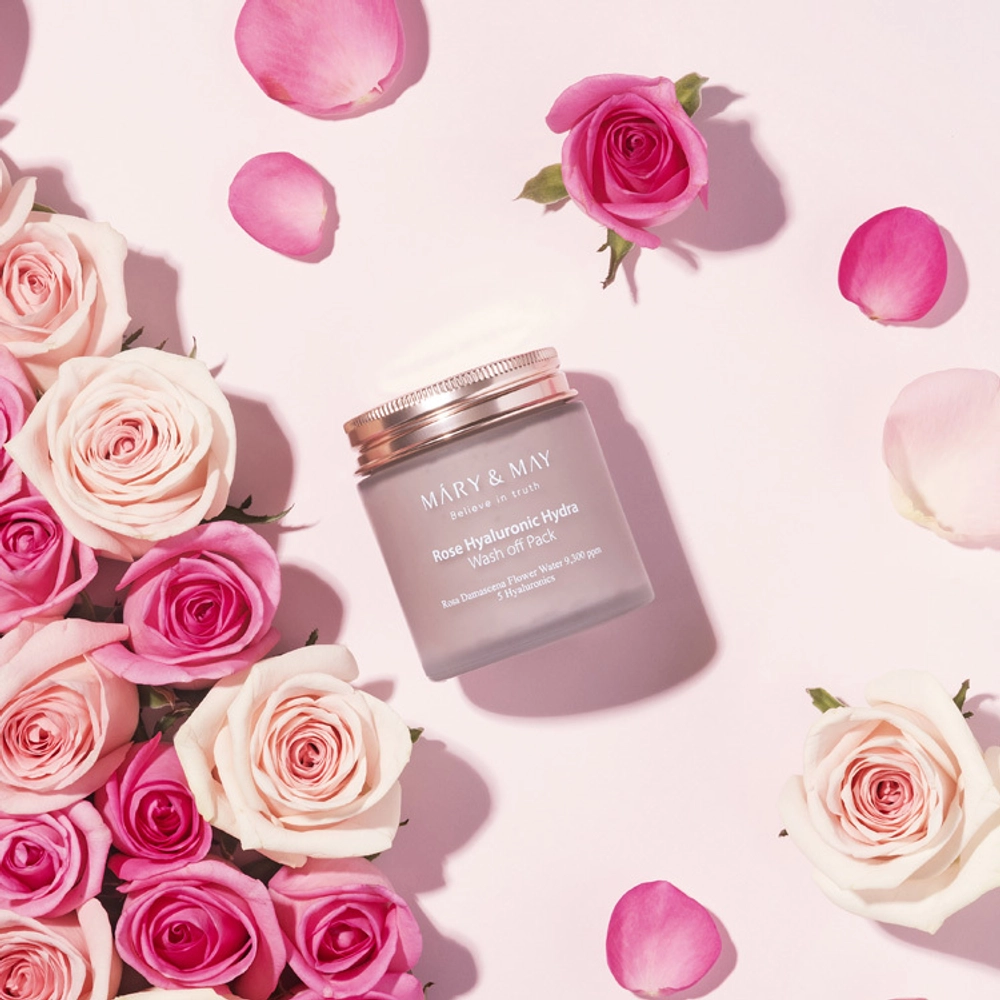 Глиняная маска Mary & May Rose Hyaluronic Hydra Glow 125 гр