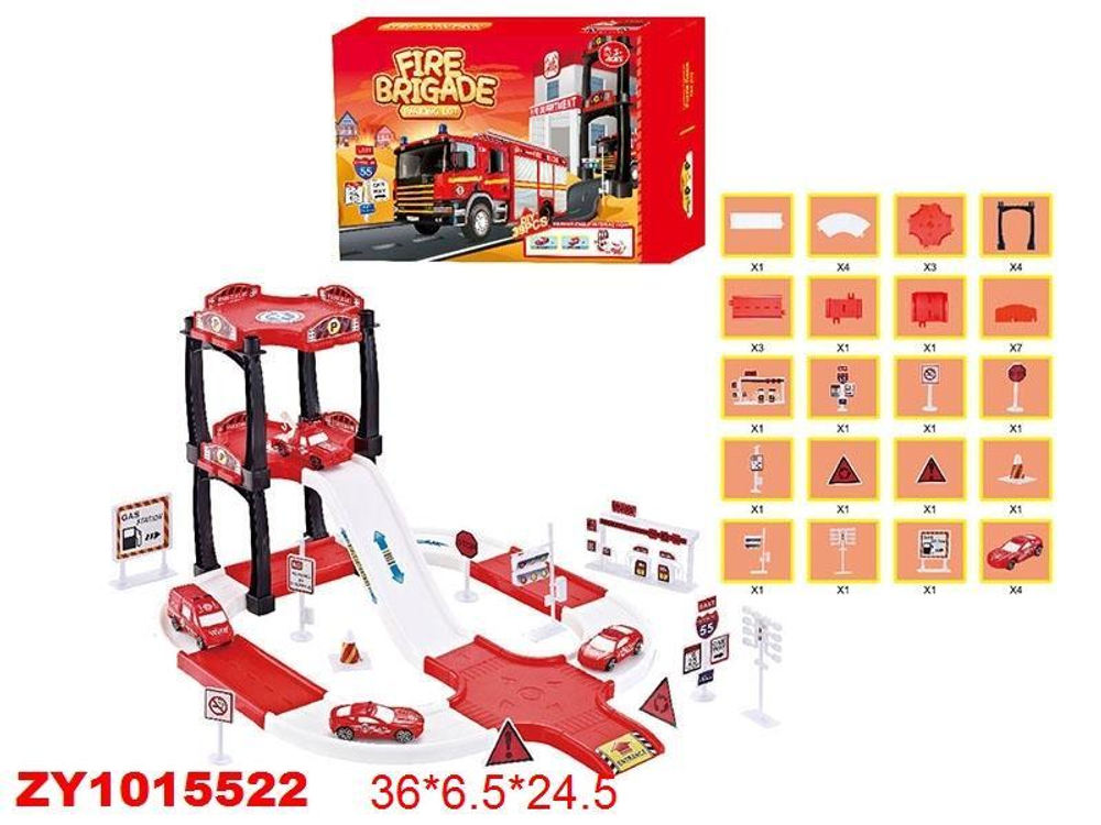 Парковка с транспортом, коробка 599-24B