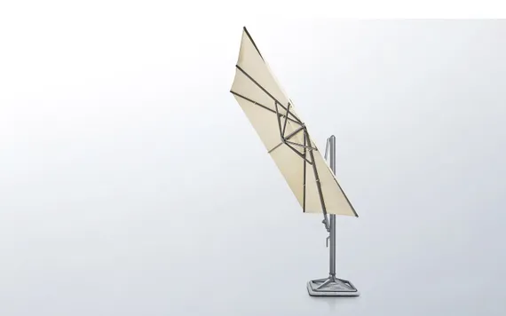 Зонт профессиональный Levia 3х3 м, антрацит, тортора. База и светильник в комплекте