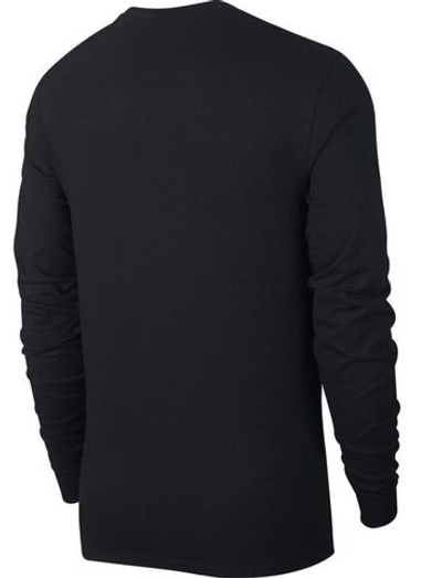 Мужская теннисная футболка теннисная Nike Sportswear Club Tee LS - black/white