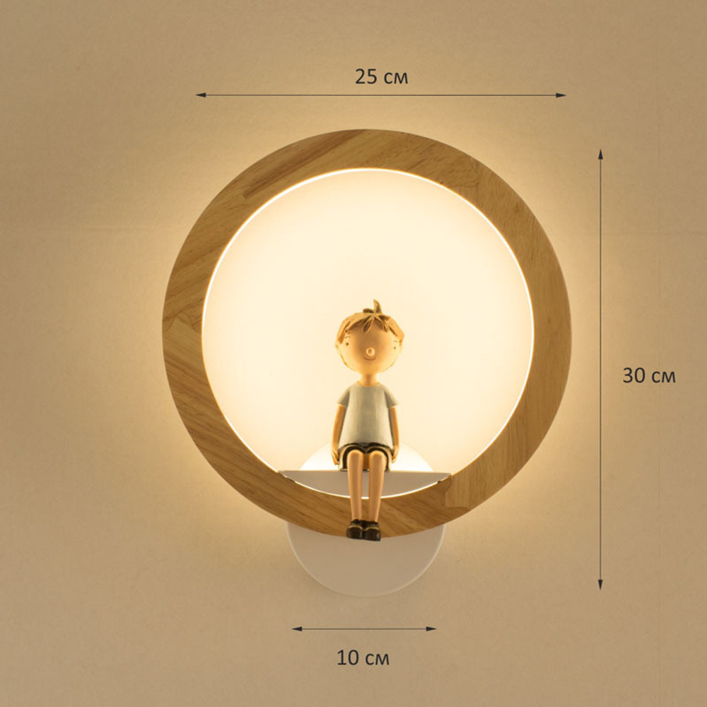 Настенный светодиодный светильник Home Light Астерия MMD-LED C052-1-12W 4000K дерево/белый