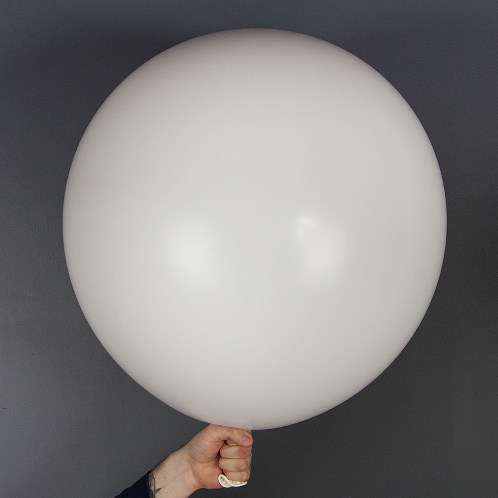 Шар (36''/91 см) Белый, пастель, 1 шт.