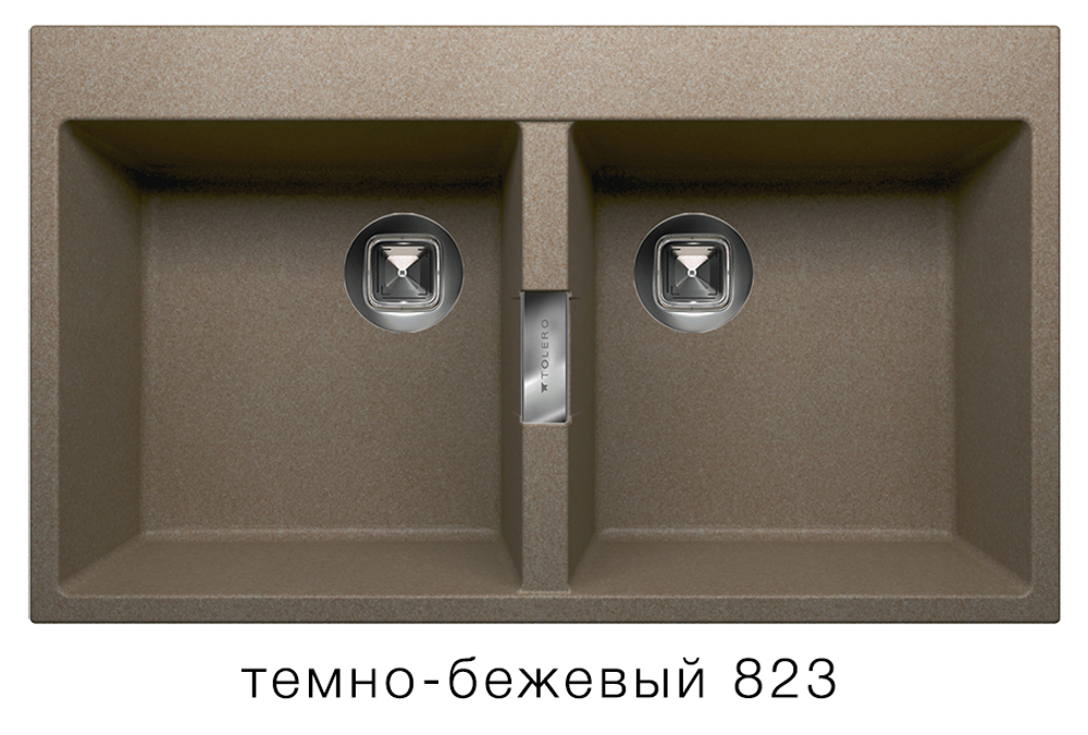 Кухонная мойка Tolero Loft TL-862 860x500мм Темно-бежевый №823