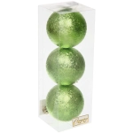 Новогодние шары 7см (набор 3шт) «Мягкий блеск», салатовый