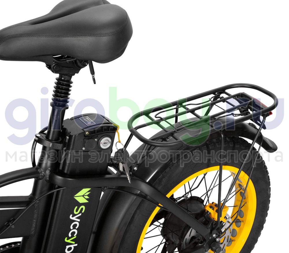 Электровелосипед Syccyba F10 Pro 2025 года (48V/15Ah) - Жёлтый обод фото №7