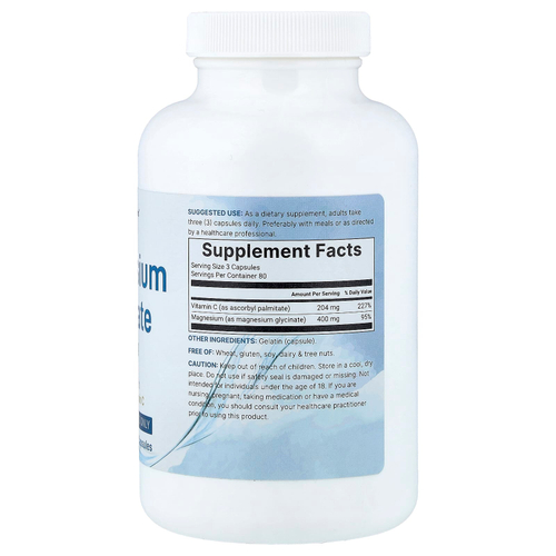 Micro Ingredients, чистый глицинат магния, 240 капсул