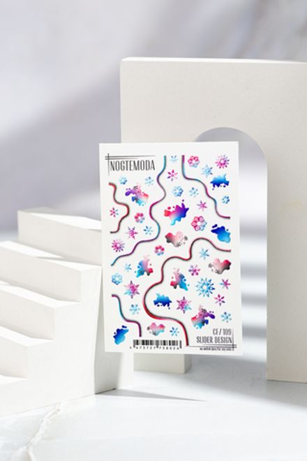 Nogtemoda Слайдер дизайн combi CF109 Зима, голография