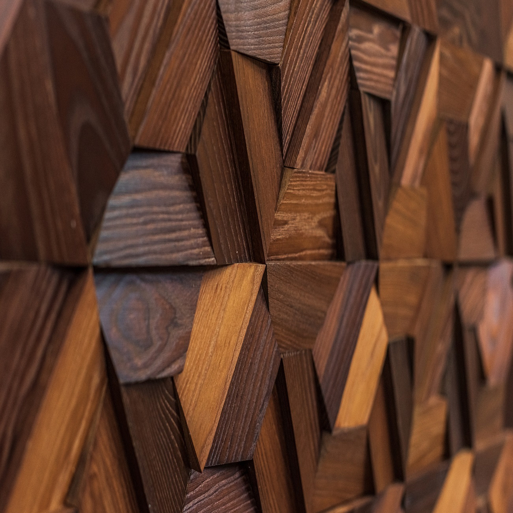 Деревянная мозаика для стен Wood Mosaic Магна термо