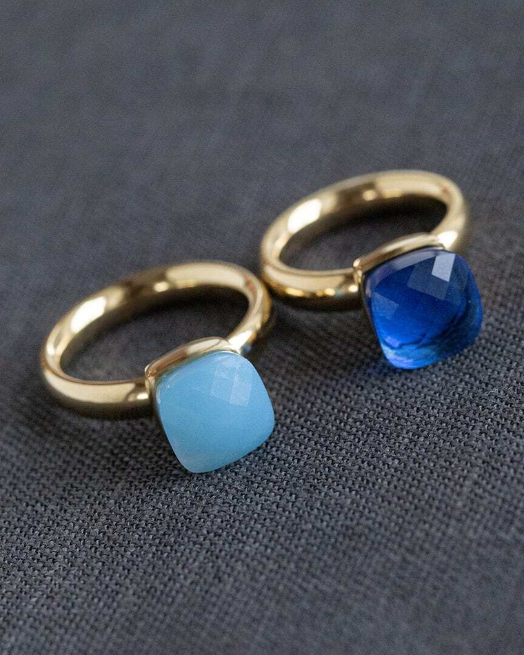 Кольцо Qudo Firenze light sapphire 16.0 мм 611015/15.9 BL/RG