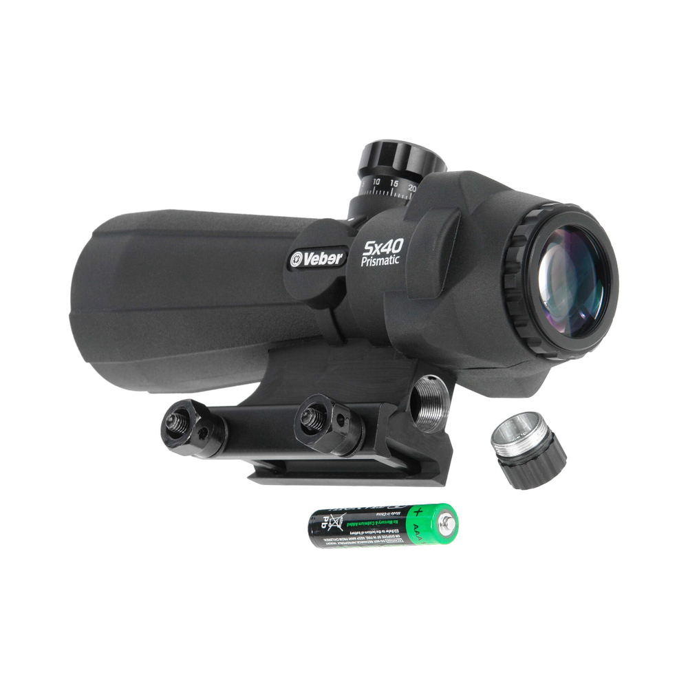 Прицел оптический Veber Wolf Prismatic 5х40 RGB