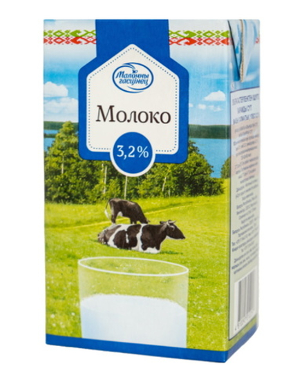 Молоко "Молочный гостинец" 3,2% 1л. пачка Тетра-пак