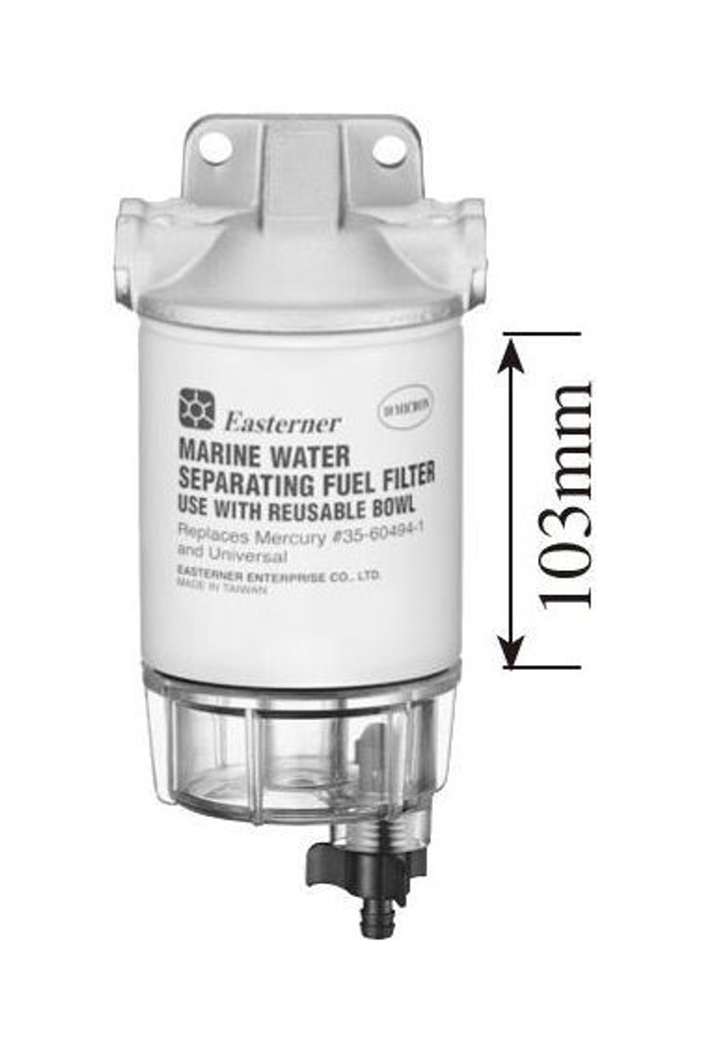 Фильтр топливный 10 мк с креп и водосбор. (малый)