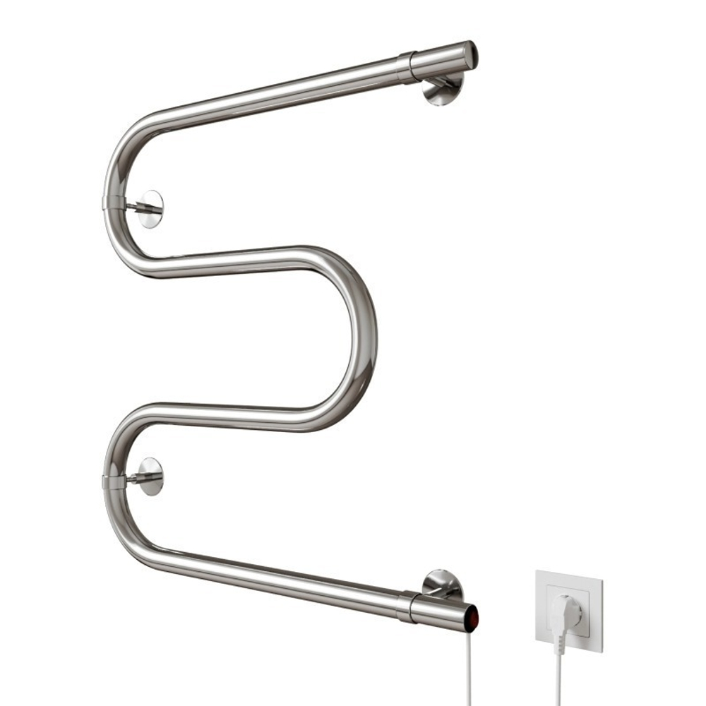 Полотенцесушитель MIXLINE SIMPLE M 50x50 (кнопочный выкл, 153 Вт) ХРОМ