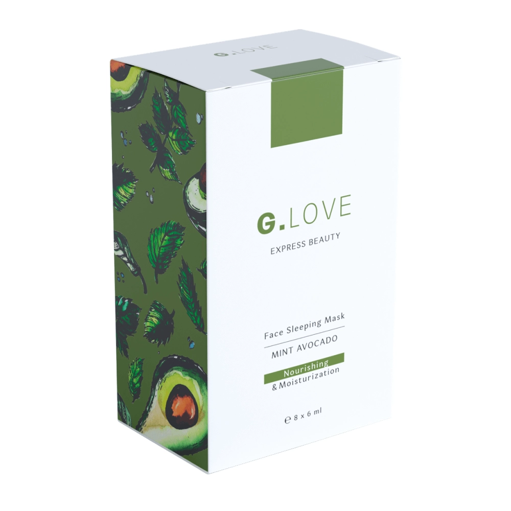 Маска для лица G.Love Face Sleeping Mask Mint Avocado 8x6 мл