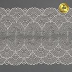 Кружево бельевое эластичное 195 мм / 3 м, 8034 цв.F102 молочный, Kruzhevo