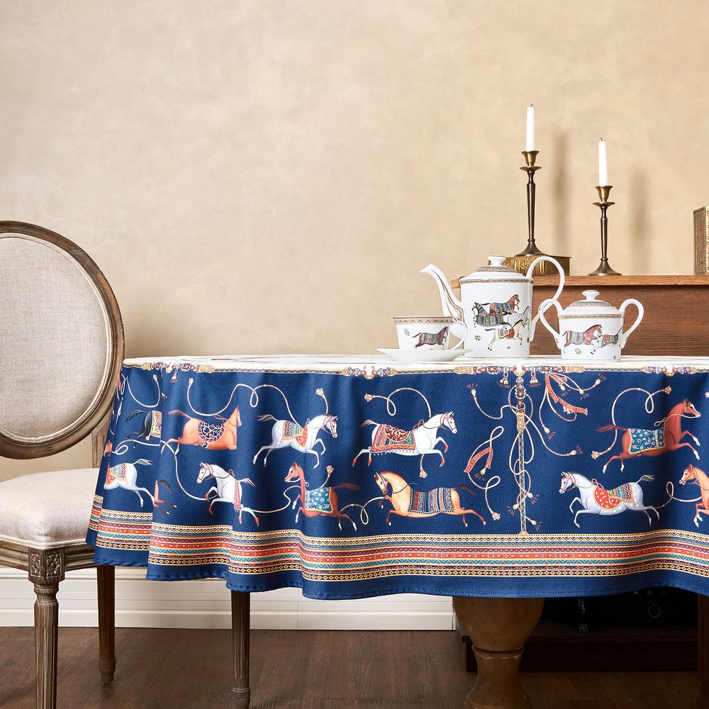 СКАТЕРТЬ ОВАЛЬНАЯ "PASSAGE"140Х180СМ ,БЕЛЫЙ, 100% ХЛОПОК,ТВИЛ, ПРОПИТКА