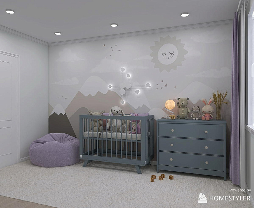 Комод Lillaland Wood Anna 3 ящика серый